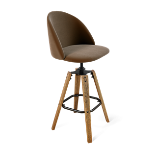 Барный стул SHT-ST35 / SHT-S93 (кофейный ликер/браш.коричневый/черный муар) в Стерлитамаке