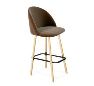 Барный стул SHT-ST35 / SHT-S94 (кофейный ликер/прозрачный лак/черный муар) в Стерлитамаке