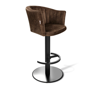 Барный стул SHT-ST42-1 / SHT-S137 (кофейный трюфель/стальной/черный муар) в Стерлитамаке