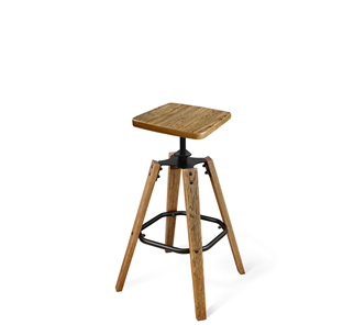 Барный стул SHT-ST9/S93 (дуб брашированный коричневый/брашированный коричневый/черный муар) в Уфе