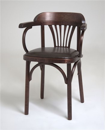 Кухонный стул Венский мягкий, кожзам коричневый/темный тон в Стерлитамаке - изображение