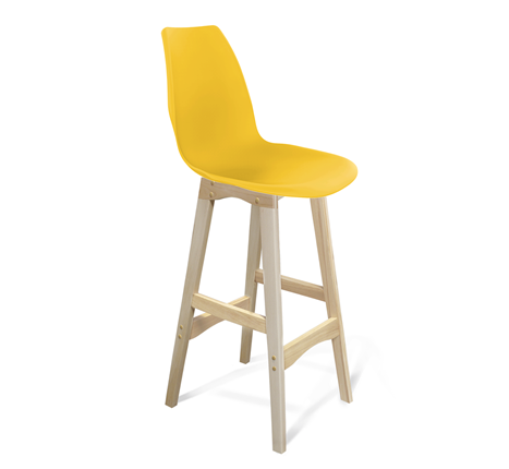Барный стул SHT-ST29/S65 (желтый ral 1021/прозрачный лак) в Стерлитамаке - изображение
