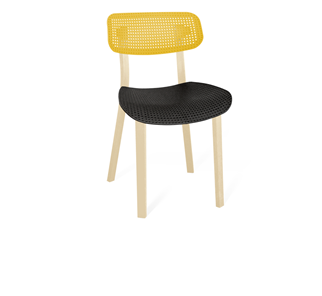 Кухонный стул SHT-ST85/SB85/S85 (желтый/черный/бежевый ral1013) в Стерлитамаке