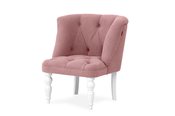 Кресло на ножках Бриджит розовый ножки белые в Уфе