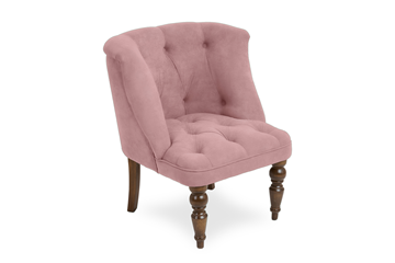 Мягкое кресло Бриджит розовый ножки коричневые в Уфе