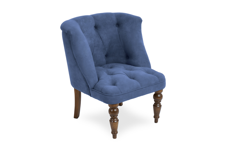 Мягкое кресло Бриджит синий ножки коричневые в Стерлитамаке - изображение 1