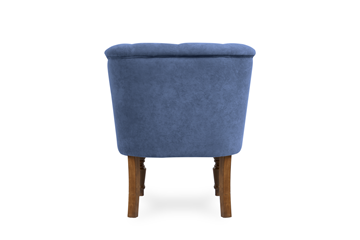 Мягкое кресло Бриджит синий ножки коричневые в Уфе - предосмотр 5