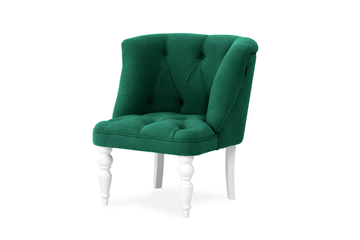 Кресло на ножках Бриджит зеленый ножки белые в Стерлитамаке
