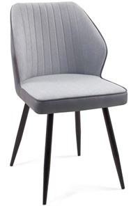 Мягкий стул 222 v08 серый, ножки черные в Уфе
