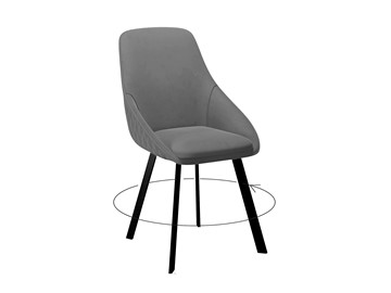 Обеденный стул 246 Поворотный темно-серый/черный в Уфе