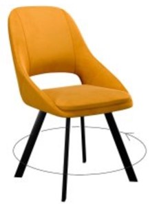 Мягкий стул 247 Поворотный  апельсин/черный в Уфе