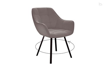 Кухонный стул 252 М поворотный, микровелюр B5 latte, ножки черные в Стерлитамаке - предосмотр