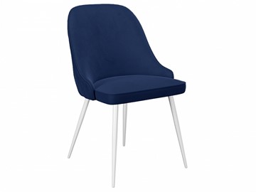 Мягкий стул 256, микровелюр К17 синий, ножки белые в Уфе