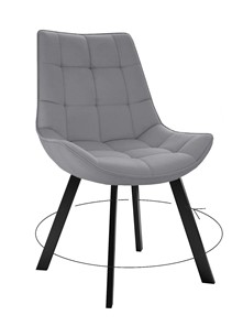 Обеденный стул 263 Поворотный, Микровелюр B22 Grey / опоры черные в Нефтекамске