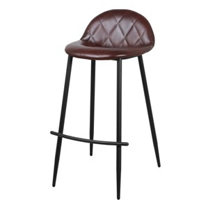 Обеденный стул Амиго барный СРП-154 эмаль черная Экотекс черри в Стерлитамаке