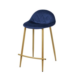Обеденный стул Амиго полубарный СРП-153 эмаль золото Веллюто темно-синий в Стерлитамаке