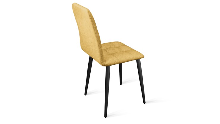 Кухонный стул Аспен К1С (Черный муар/Микровелюр Duna Curcuma) в Стерлитамаке - изображение 2