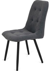 Обеденный стул Бакарди, ноги черные круглые R32/велюр T177 Графит в Уфе