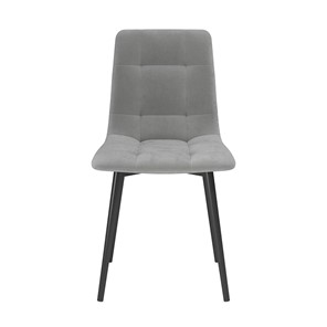 Обеденный стул Белла, велюр тенерифе грей/Цвет металл черный в Уфе - предосмотр 1