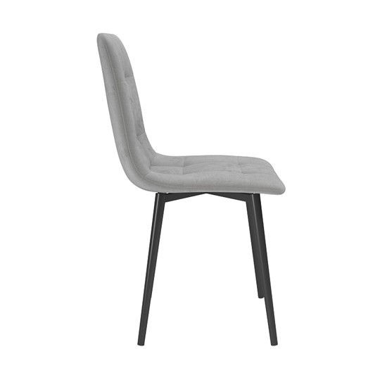 Обеденный стул Белла, велюр тенерифе грей/Цвет металл черный в Стерлитамаке - изображение 2