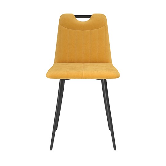Обеденный стул Брандо, велюр тенерифе куркума/Цвет металл черный в Стерлитамаке - изображение 1