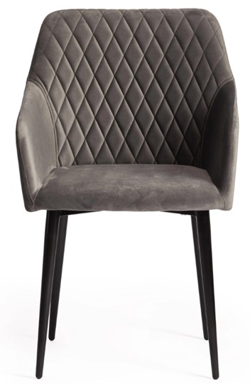 Обеденный стул BREMO (mod. 708) 58х55х83 серый barkhat 26/черный арт.19045 в Стерлитамаке - изображение 4