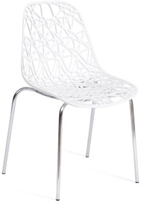 Кухонный стул CRISPY (mod. 61) 44x56.5x80 White (белый) 11954/хром арт.20083 в Салавате