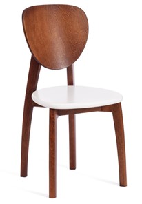 Обеденный стул Diamante, жесткое сидение бук, 42х42х85, коричневый/белый арт.19897 в Стерлитамаке