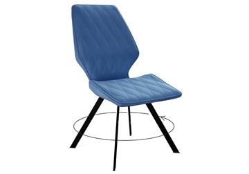 Кухонный стул DikLine 243 поворотный B8 BLUE, ножки черные в Уфе