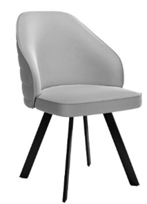 Обеденный стул dikline 276 Е28 светло-серый  ножки черные в Стерлитамаке