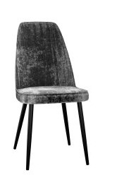 Кухонный стул DikLine 326 микровелюр M14 серый, ножки черные в Стерлитамаке