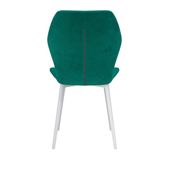 Кухонный стул Дора, велюр тенерифе изумруд/Цвет металл белый в Стерлитамаке - изображение 3