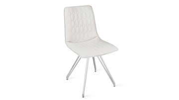 Обеденный стул Хьюго К4 (Белый матовый/Кож.зам Polo White) в Салавате