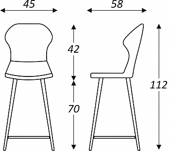Обеденный стул Марио барный(Изумрудный Т189/ноги черные) в Салавате - изображение 2