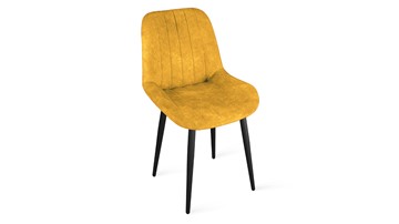 Обеденный стул Марвел Исп. 2 К1С (Черный муар/Микровелюр Wellmart Yellow) в Уфе