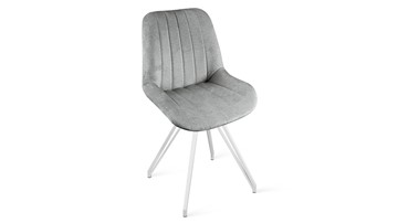 Обеденный стул Марвел Исп. 2 К4 (Белый матовый/Микровелюр Jercy Silver) в Стерлитамаке