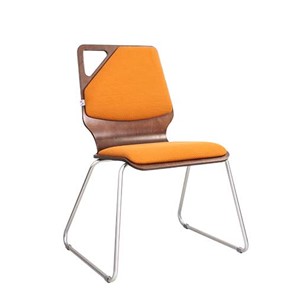Обеденный стул Molly Wood chrome, ткань AS 450037-7X/AS в Стерлитамаке