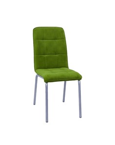 Обеденный стул Премьер  квадрат зеленый С166 (под хром) в Салавате