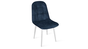 Кухонный стул Райс К1С (Белый матовый/Микровелюр Wellmart Blue) в Уфе