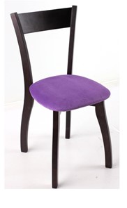 Обеденный стул Лугано каркас массив венге, велюр -  инфинити фиолетовый в Уфе