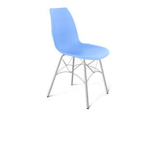 Кухонный стул SHT-ST29/S107 (голубой pan 278/хром лак) в Стерлитамаке - предосмотр