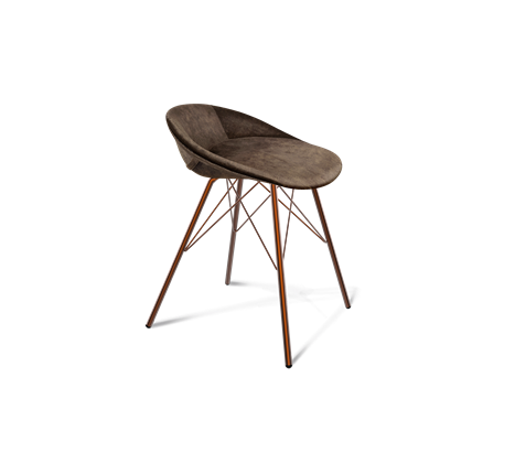 Обеденный стул SHT-ST19-SF1 / SHT-S37 (кофейный трюфель/медный металлик) в Стерлитамаке - изображение
