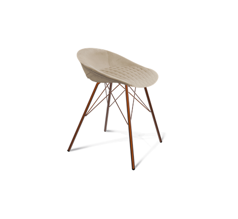 Обеденный стул SHT-ST19-SF1 / SHT-S37 (ванильный крем/медный металлик) в Стерлитамаке - изображение