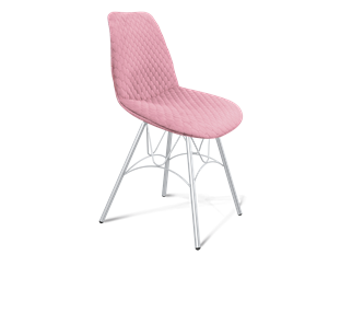 Обеденный стул SHT-ST29-С22 / SHT-S100 (розовый зефир/хром лак) в Уфе