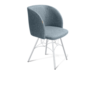 Обеденный стул SHT-ST33 / SHT-S100 (синий лед/хром лак) в Стерлитамаке