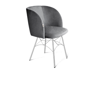 Обеденный стул SHT-ST33 / SHT-S107 (угольно-серый/хром лак) в Стерлитамаке