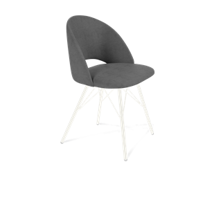 Обеденный стул SHT-ST34 / SHT-S37 (платиново-серый/белый муар) в Уфе