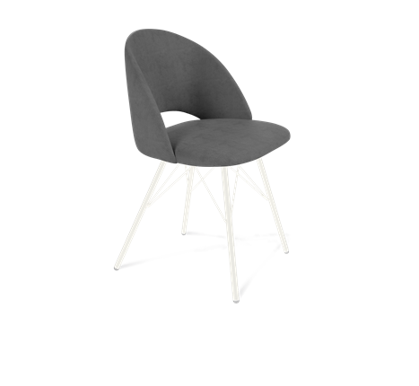 Обеденный стул SHT-ST34 / SHT-S37 (платиново-серый/белый муар) в Стерлитамаке - изображение