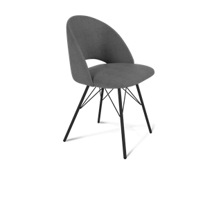 Обеденный стул SHT-ST34 / SHT-S37 (платиново-серый/черный муар) в Салавате