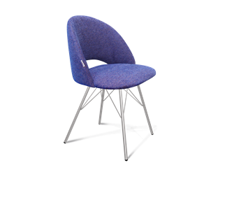 Обеденный стул SHT-ST34 / SHT-S37 (синий мираж/хром лак) в Стерлитамаке